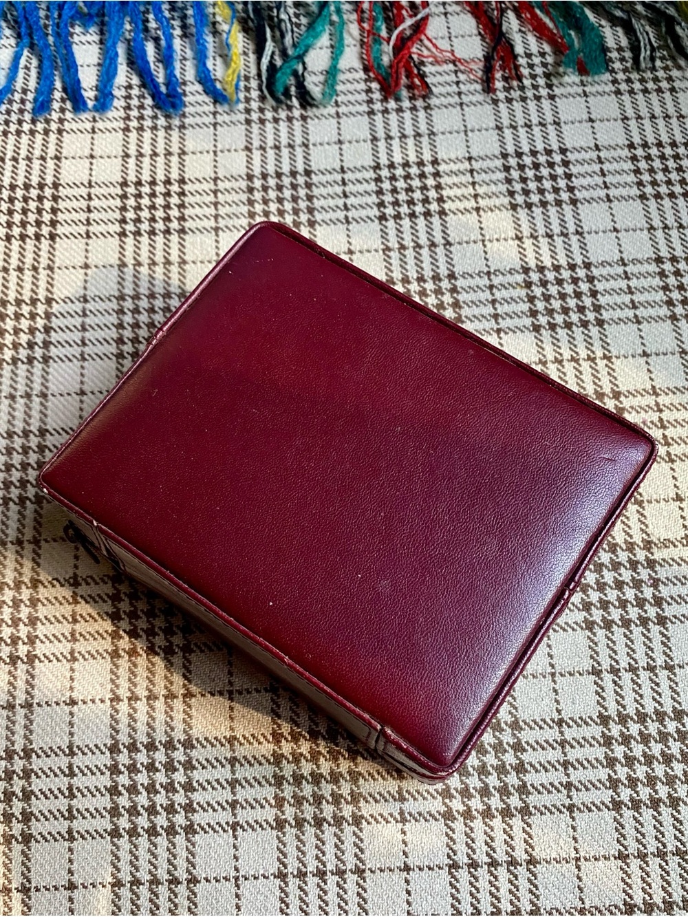 Wilson’s Leather Travel Jewelry Case- Burgundy